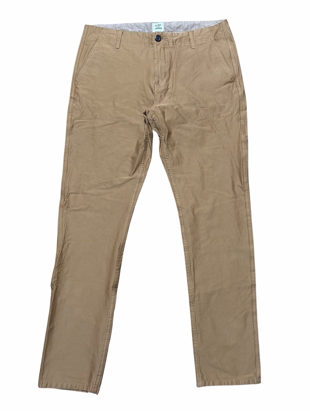 Flint And Tinder Men’s 365 Chino Pants Size 34 British Khaki Organic Huckberry